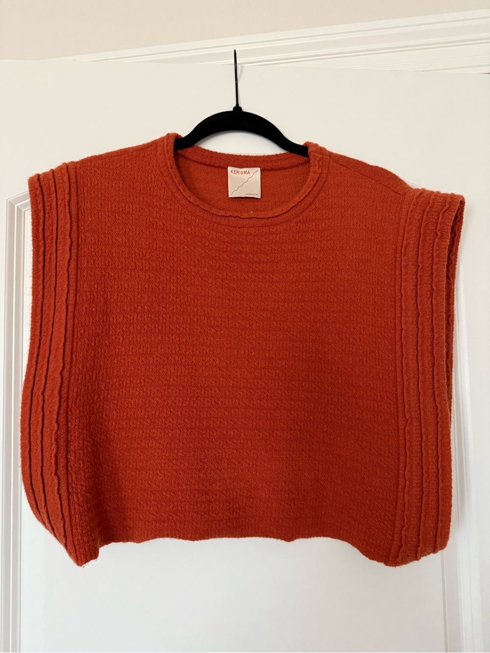 Rust Cropped Knit Tank - Picture 2 of 3